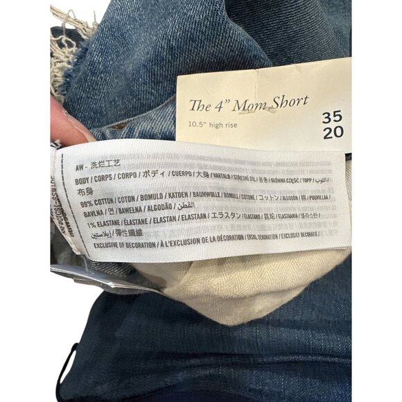 Abercrombie & Fitch The 4" Mom Short High Rise Denim Shorts Distress Size 35 NWT - Picture 8 of 9